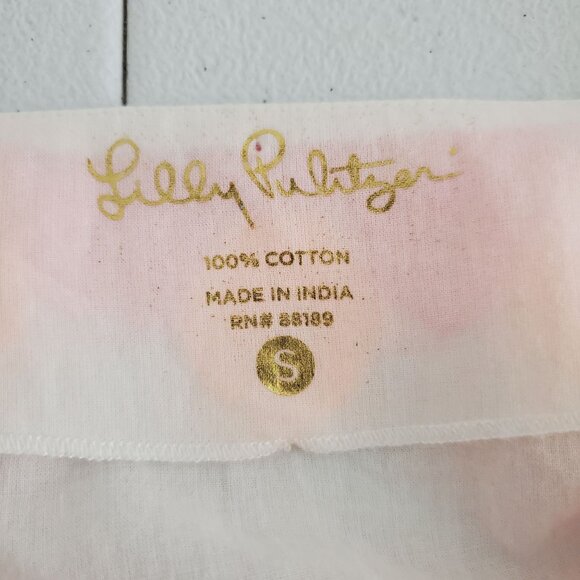 Lilly Pulitzer Womens Amelia Island Tunic Top Size S Embroidered Tasseled Beach - Picture 3 of 9